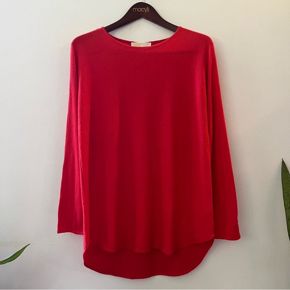 MICHAEL MICHAEL KORS Bright Ruby Pullover Sweater, L